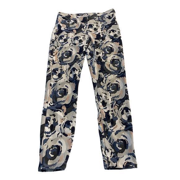 Spanx Jeanish Ankle Leggings Skinny Jeans Floral Design Size Medium - Picture 3 of 11